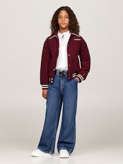 أحمر - سترة بومبر بتصميم فارسيتي من Tommy Hilfiger - صورة 2 من 5