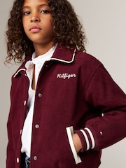 أحمر - سترة بومبر بتصميم فارسيتي من Tommy Hilfiger - صورة 3 من 5