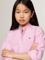 Tommy Hilfiger Pink Ruffle Collar Long-Sleeved Blouse - Image 3 of 5