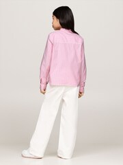 Tommy Hilfiger Pink Ruffle Collar Long-Sleeved Blouse - Image 4 of 5