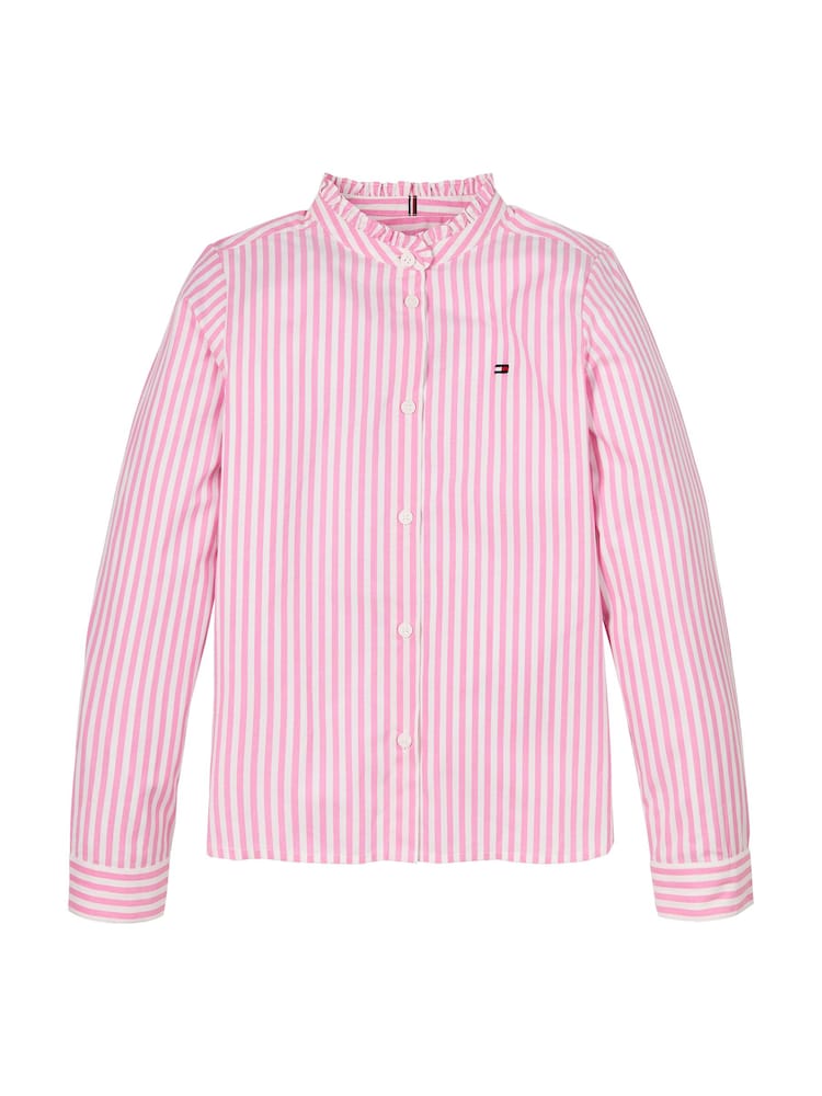 Tommy Hilfiger Pink Ruffle Collar Long-Sleeved Blouse - Image 5 of 5