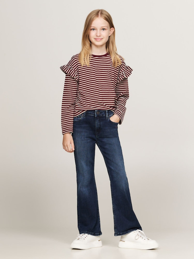 Tommy Hilfiger Red Stripe Long Sleeve T-Shirt - Image 2 of 4