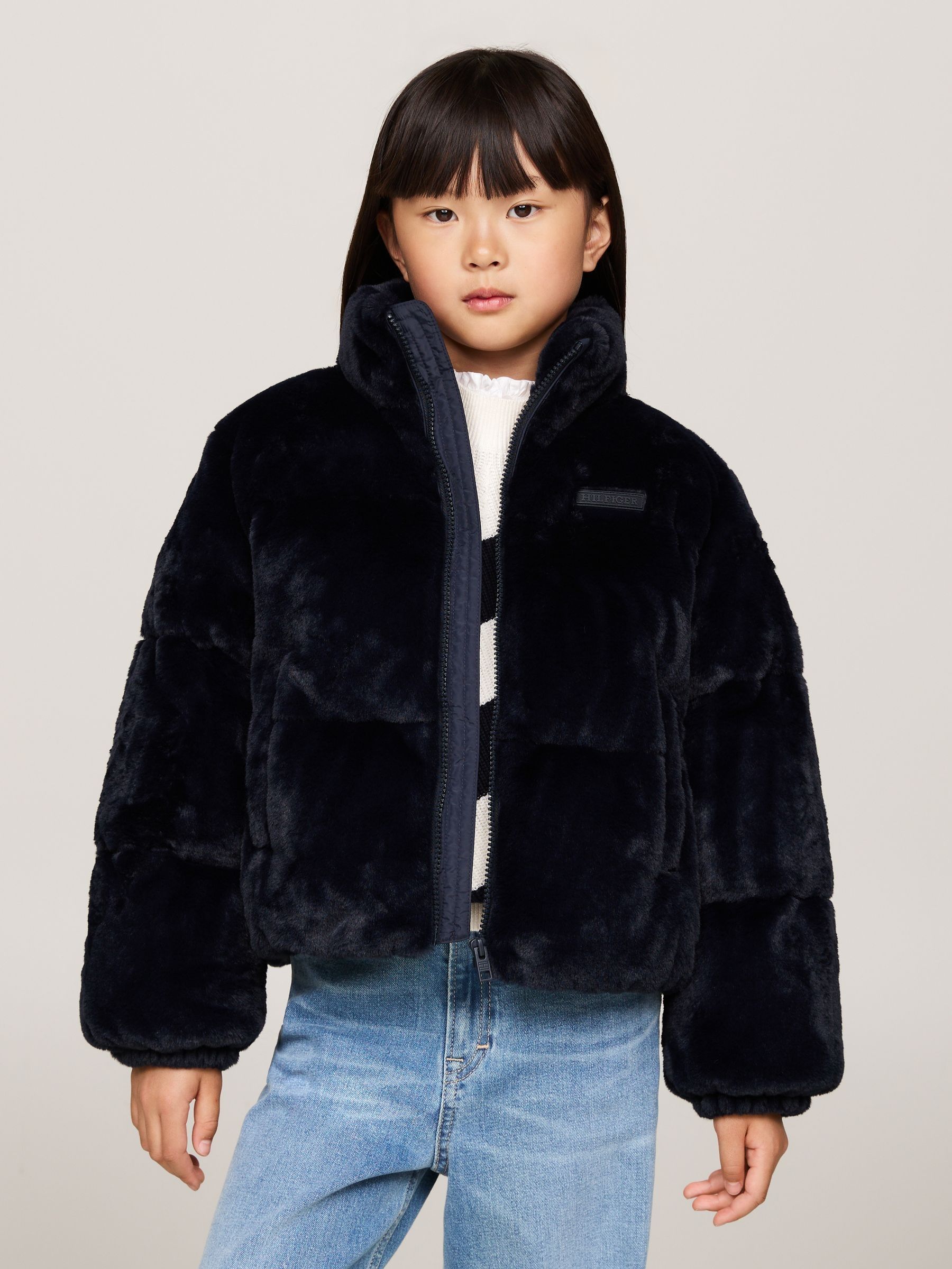 Tommy hilfiger fuzzy jacket discount