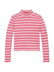Tommy Hilfiger Pink Mock Neck Rib Long Sleeved Top - Image 5 of 5