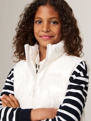 Tommy Hilfiger New York Glossy Puffer White Vest - Image 3 of 5