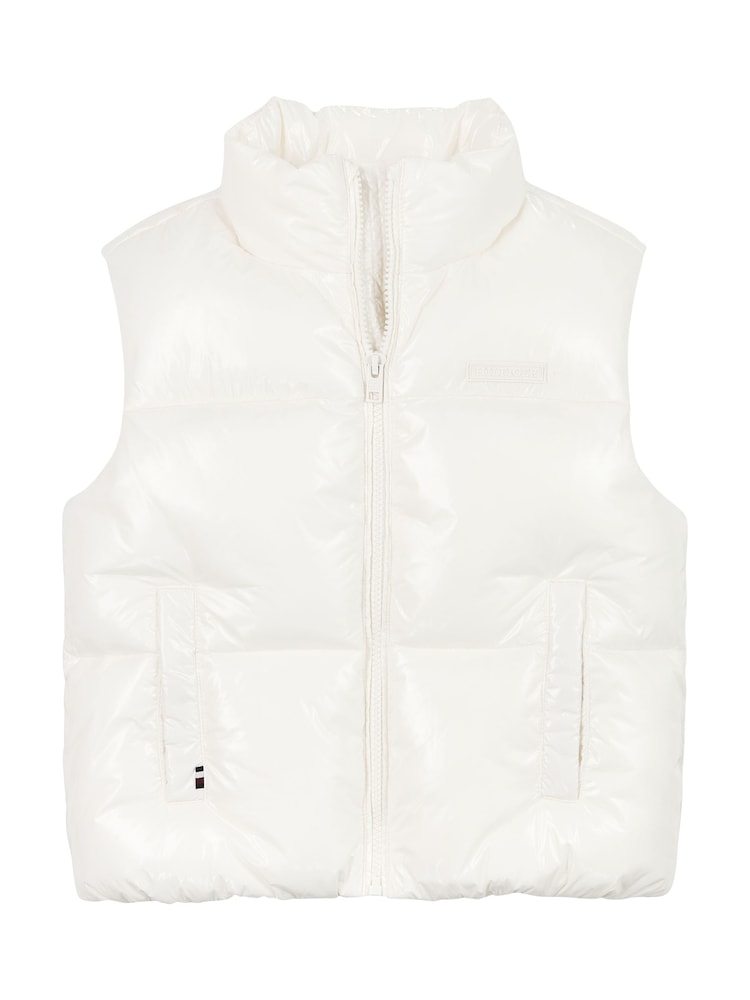 Tommy Hilfiger New York Glossy Puffer White Vest - Image 5 of 5