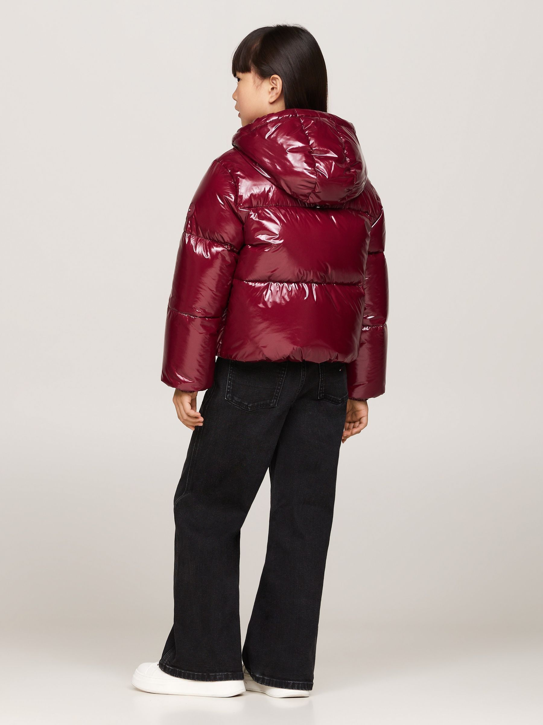 Tommy hilfiger red white blue puffer jacket on sale