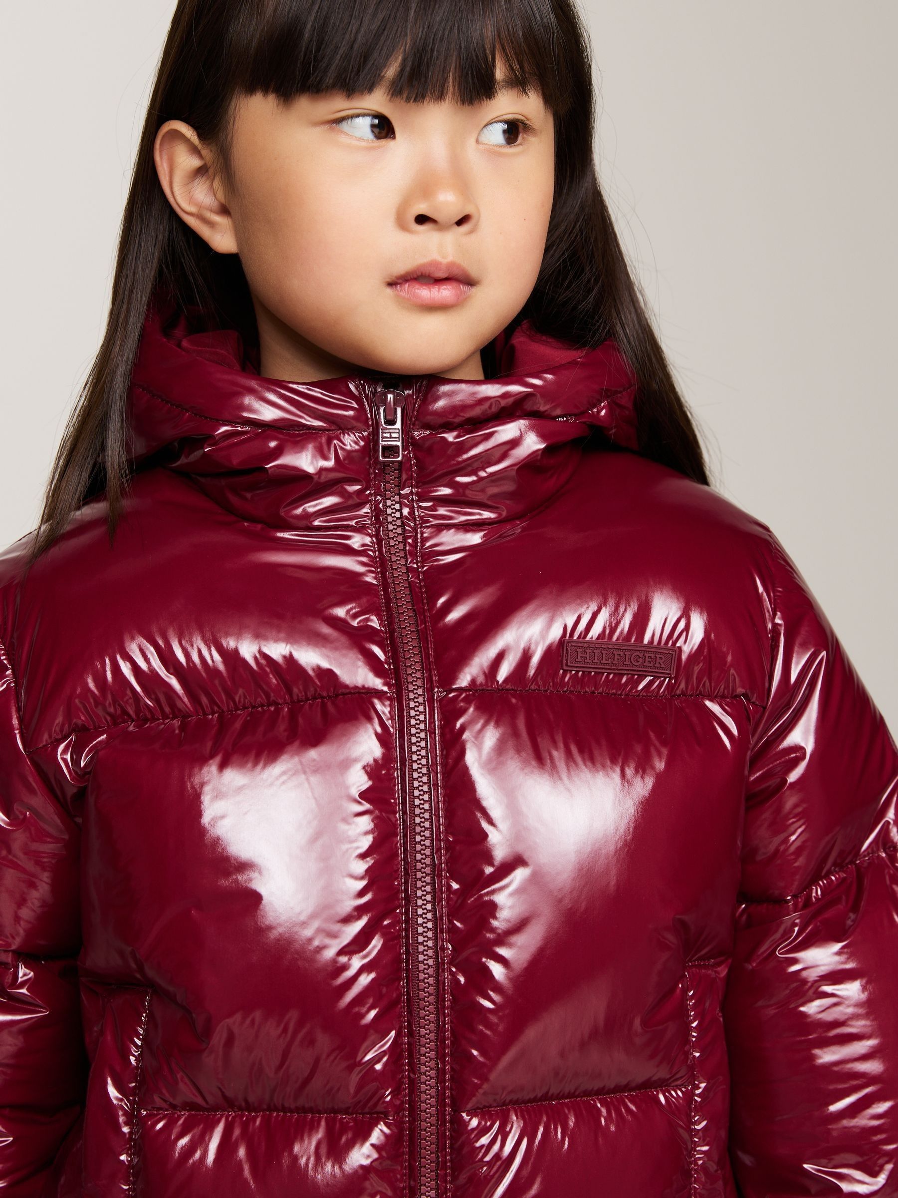 Red puffer tommy hilfiger hot sale