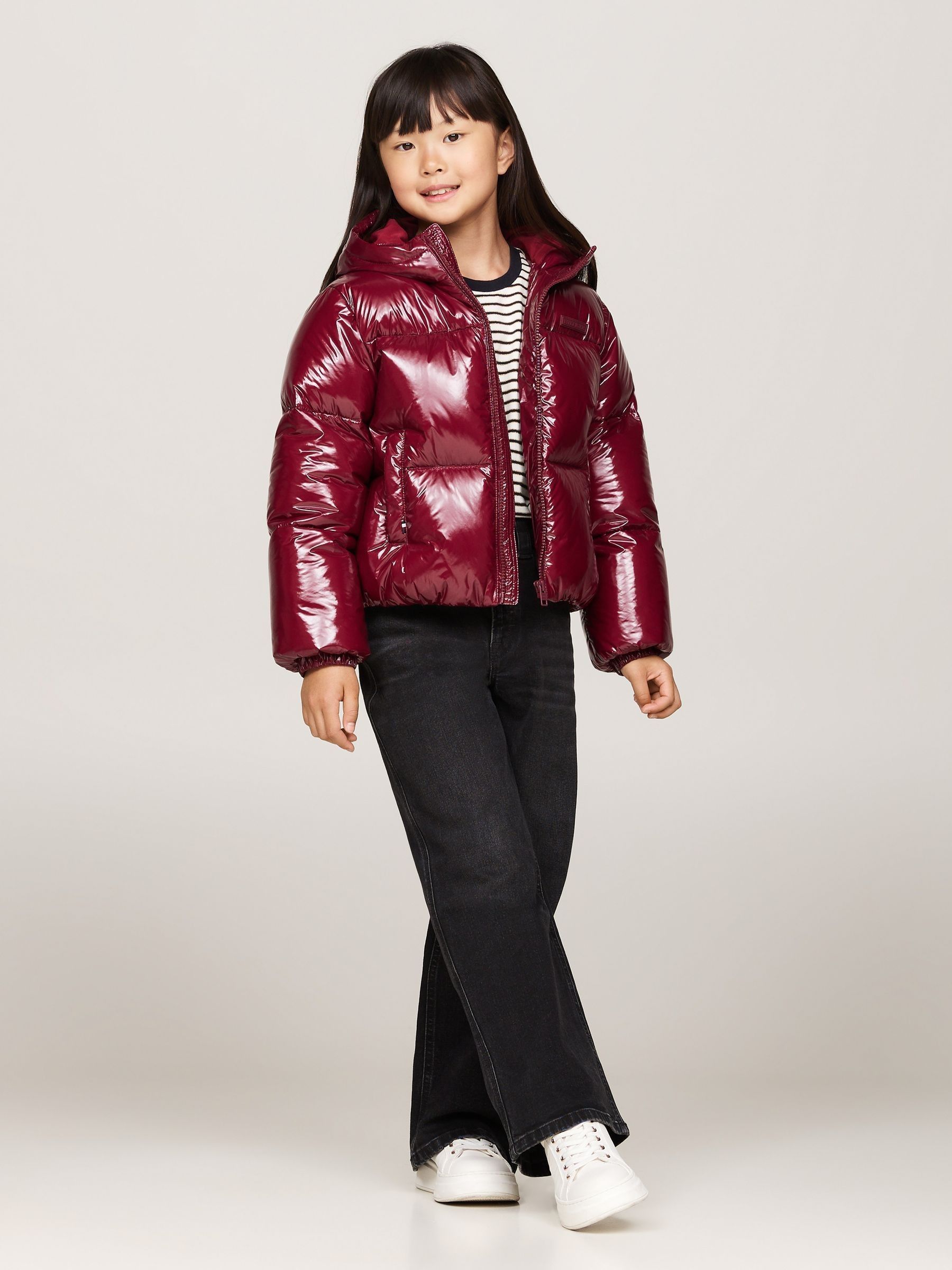 Tommy hilfiger red bubble jacket hotsell