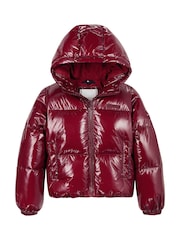 Tommy Hilfiger Red New York Glossy Puffer Jacket - Image 2 of 2