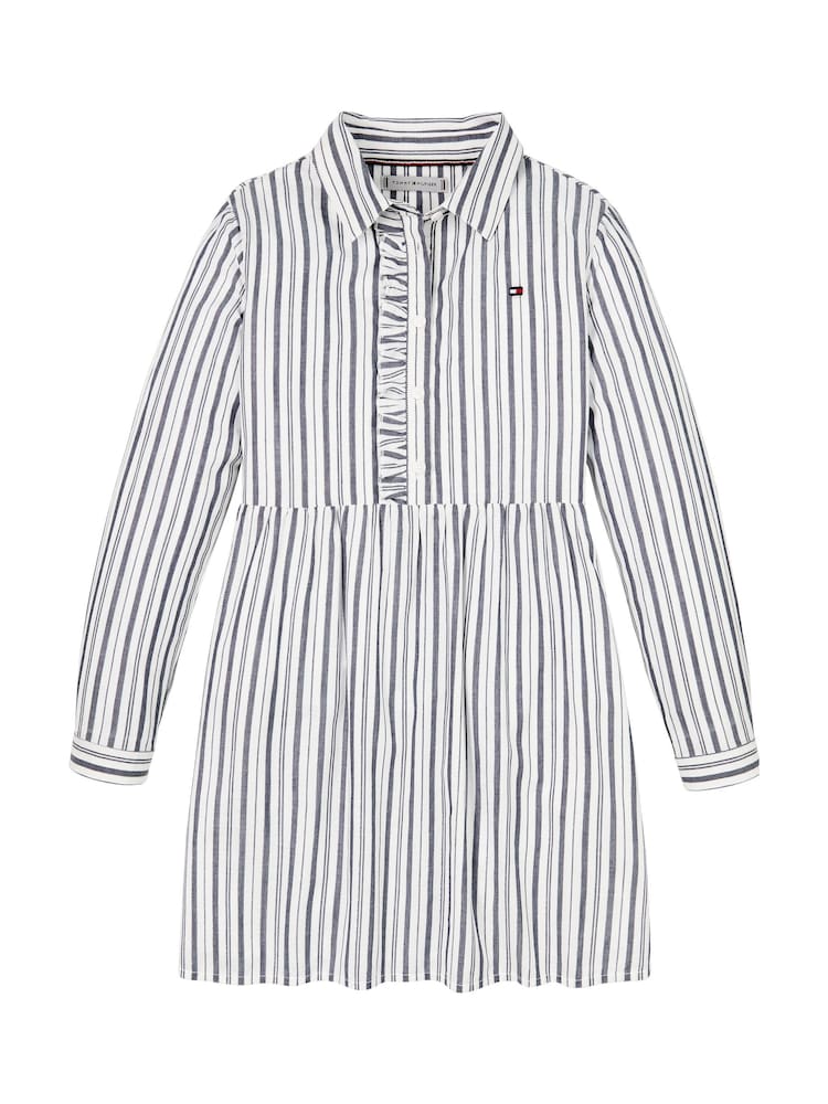 Tommy Hilfiger Stripe Shirt Long-Sleeved White Dress - Image 4 of 4