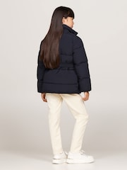 سترة منفوخة متوسطة الطول بياقة ناعمة الملمس من Tommy Hilfiger - صورة 3 من 5