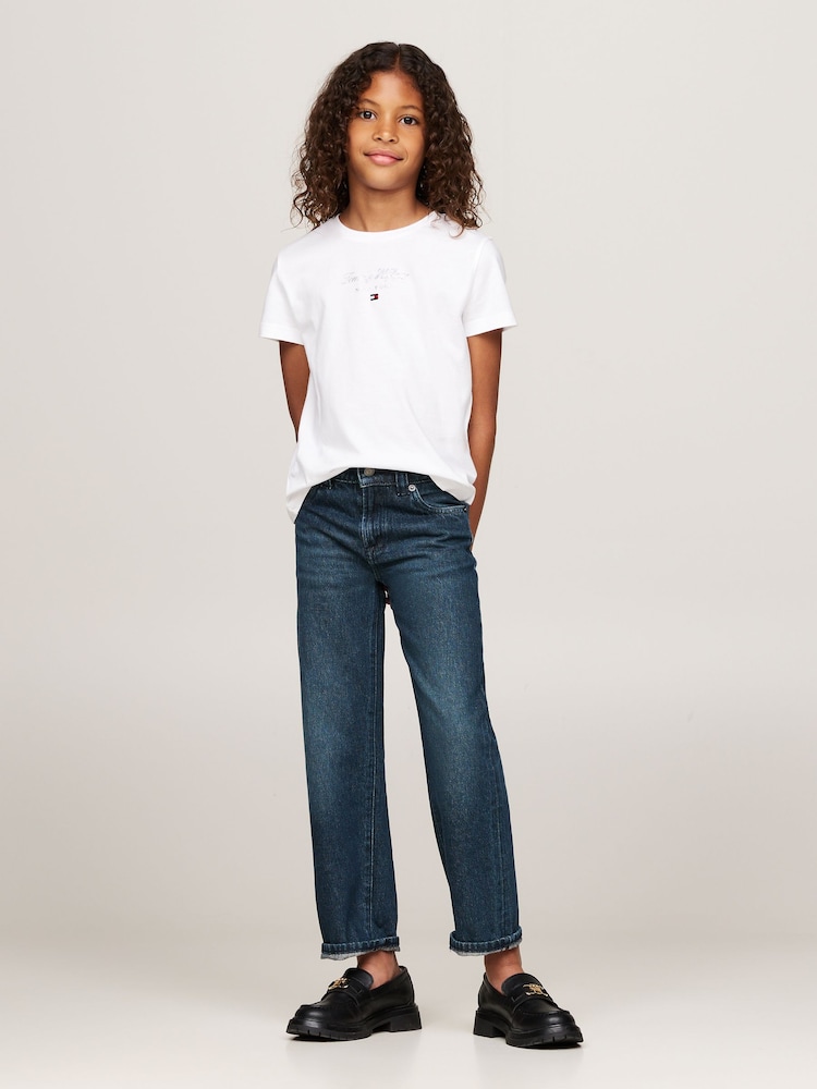 Tommy Hilfiger White Nyc Foil Short Sleeved 100% Cotton T-Shirt - Image 2 of 5