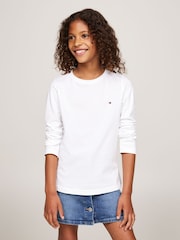 Tommy Hilfiger Pink 100% Cotton Signature Essential Long Sleeved T-Shirts 2 Pack - Image 4 of 5