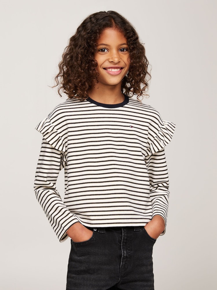 Tommy Hilfiger Blue Stripe Long Sleeve T-Shirt - Image 1 of 5