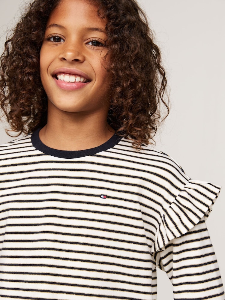 Tommy Hilfiger Blue Stripe Long Sleeve T-Shirt - Image 2 of 5
