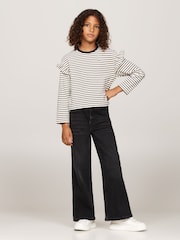 Tommy Hilfiger Blue Stripe Long Sleeve T-Shirt - Image 4 of 5