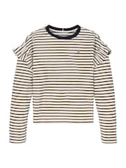 Tommy Hilfiger Blue Stripe Long Sleeve T-Shirt - Image 5 of 5