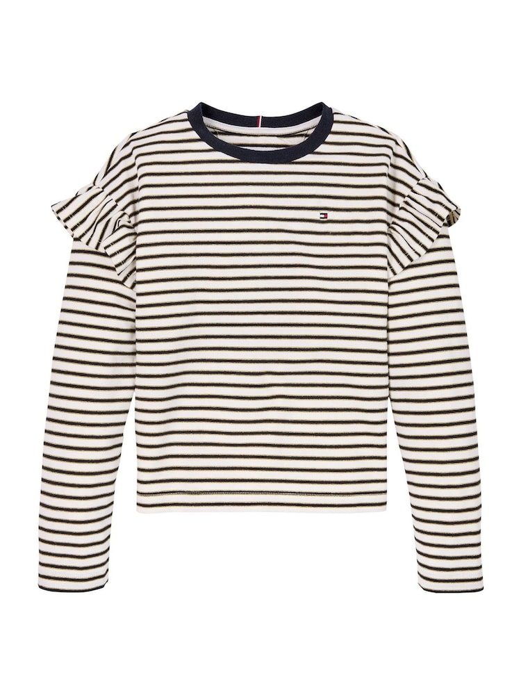 Tommy Hilfiger Blue Stripe Long Sleeve T-Shirt - Image 5 of 5