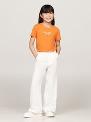 Tommy Hilfiger Orange Nyc Foil Short Sleeve 100% Cotton T-Shirt - Image 2 of 5