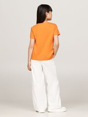 Tommy Hilfiger Orange Nyc Foil Short Sleeve 100% Cotton T-Shirt - Image 3 of 5