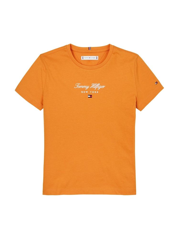 Tommy Hilfiger Orange Nyc Foil Short Sleeve 100% Cotton T-Shirt - Image 5 of 5