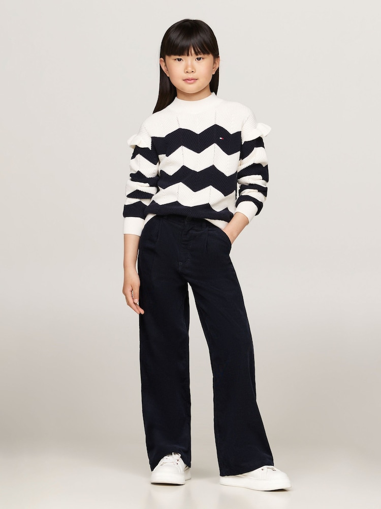 Tommy Hilfiger Wavy Stripe White Sweater - Image 2 of 5