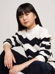 Tommy Hilfiger Wavy Stripe White Sweater - Image 4 of 5