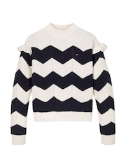 Tommy Hilfiger Wavy Stripe White Sweater - Image 5 of 5