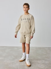 Baker by Ted Baker Stone Sweatshirt And Shorts Set - Image 2 of 11