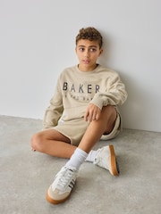Baker by Ted Baker Stone Sweatshirt And Shorts Set - Image 3 of 11