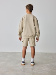 Baker by Ted Baker Stone Sweatshirt And Shorts Set - Image 5 of 11