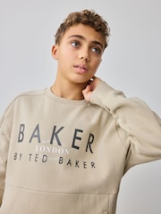 Baker by Ted Baker Stone Sweatshirt And Shorts Set - Image 6 of 11
