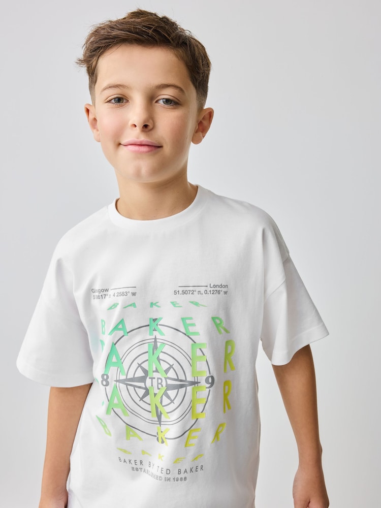 Baker by Ted Baker Graphic T-Shirt And Cargo Shorts Set - Image 1 of 9