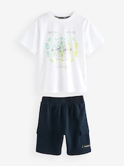 Baker by Ted Baker Graphic T-Shirt And Cargo Shorts Set - Image 6 of 9