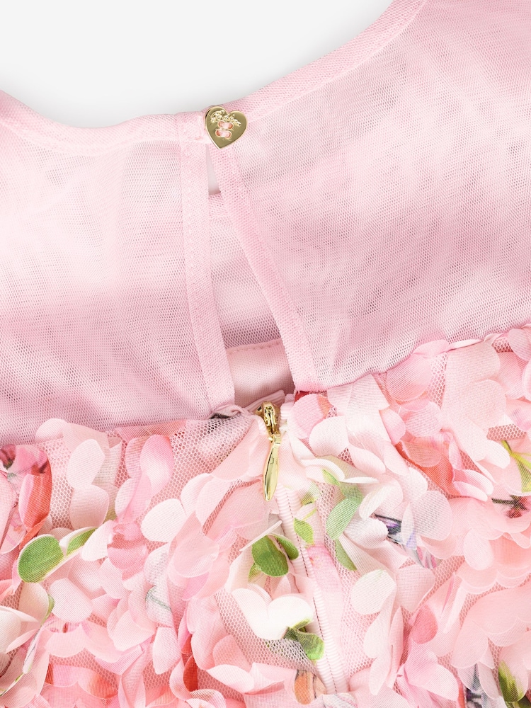 Robe Baker by Ted Baker rose texturée à imprimé floral 3D - Image 10 of 13