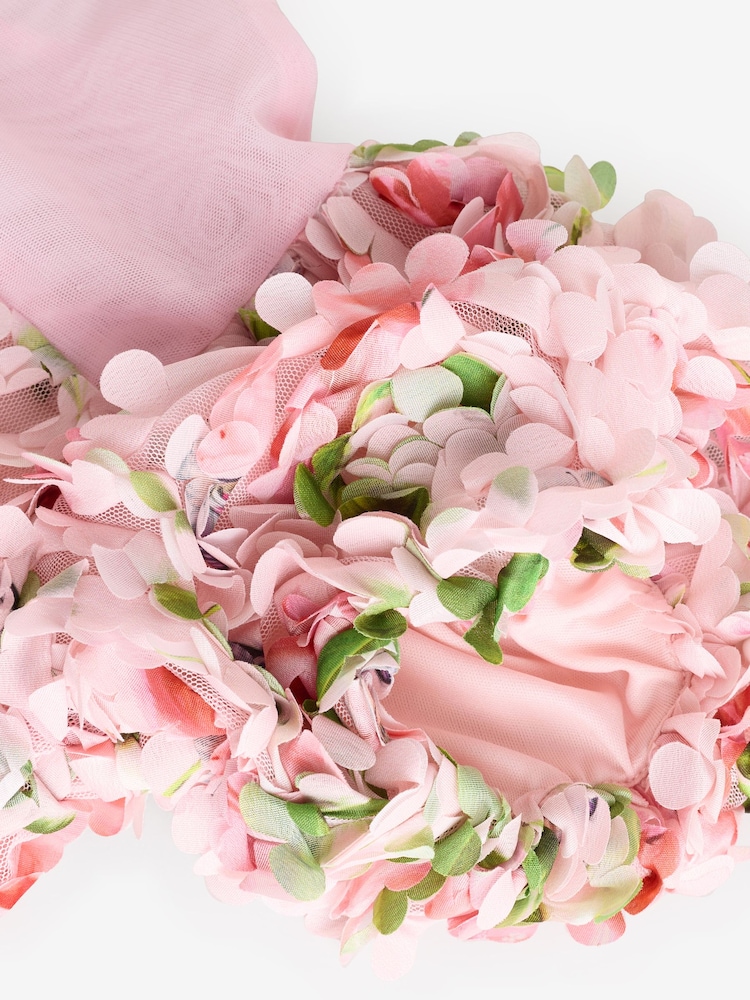 Robe Baker by Ted Baker rose texturée à imprimé floral 3D - Image 11 of 13