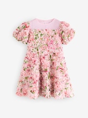 وردي - فستان بملمس بارز مزيَّن بطبعة موردة ثلاثية الأبعاد من Baker by Ted Baker - صورة 8 من 13