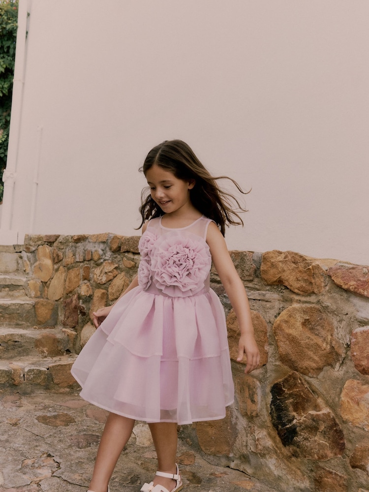 Baker by Ted Baker Rose Corsage Organza Occasion Robe - Image 11 of 18