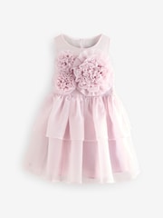 Baker by Ted Baker Pink Corsage Organza Occasion Dress - Image 14 of 18