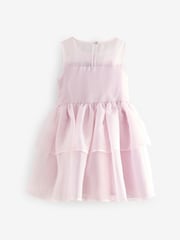 Baker by Ted Baker Pink Corsage Organza Occasion Dress - Image 15 of 18