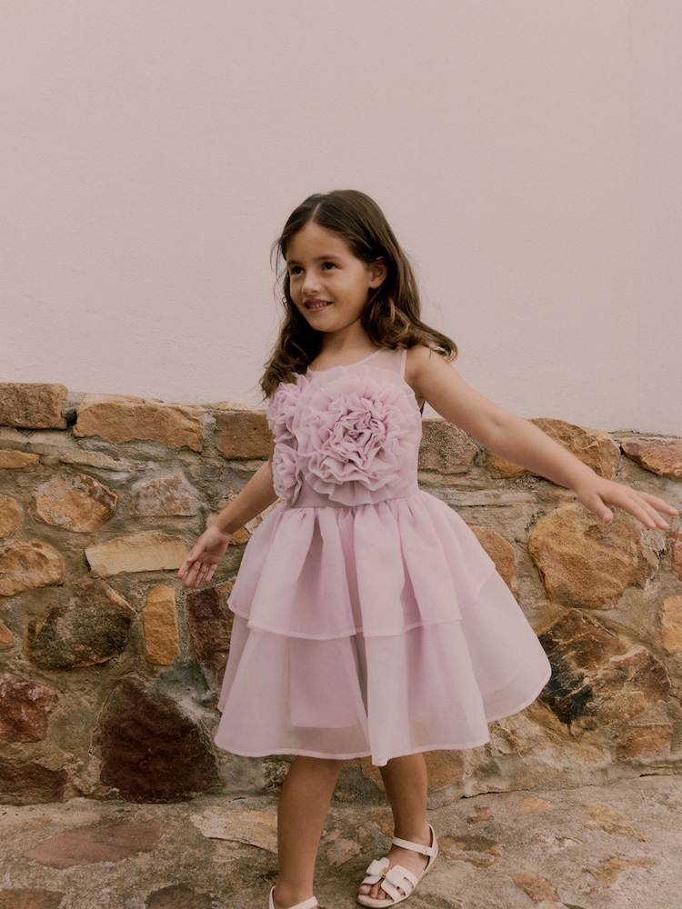 Baker by Ted Baker Rose Corsage Organza Occasion Robe - Image 8 of 18