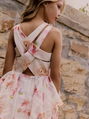 Baker by Ted Baker Floral Burnout Cross Back Dress - Image 16 of 22