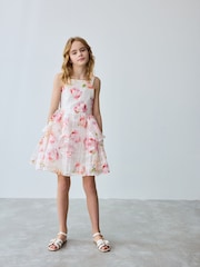 Baker by Ted Baker Floral Burnout Cross Back Dress - Image 2 of 22