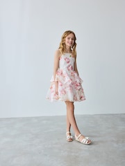 Baker by Ted Baker Floral Burnout Cross Back Dress - Image 4 of 22