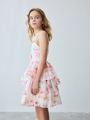 Baker by Ted Baker Floral Burnout Cross Back Dress - Image 5 of 22