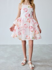 Baker by Ted Baker Floral Burnout Cross Back Dress - Image 6 of 22