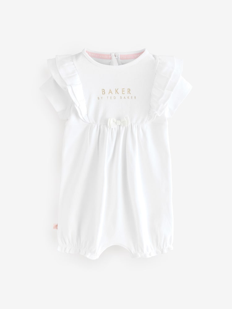 Baker by Ted Baker Multi Print 100% Cotton Rompers 3 Pack - Image 2 of 9