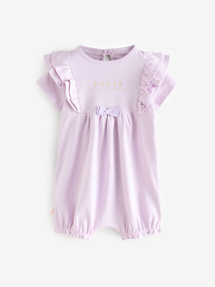 Baker by Ted Baker Multi Print 100% Cotton Rompers 3 Pack - Image 3 of 9