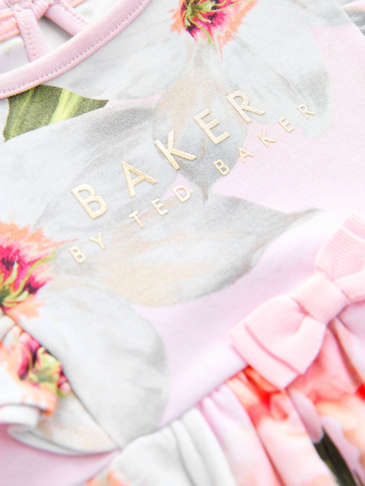 Baker by Ted Baker Multi Print 100% Cotton Rompers 3 Pack - Image 9 of 9